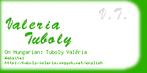 valeria tuboly business card